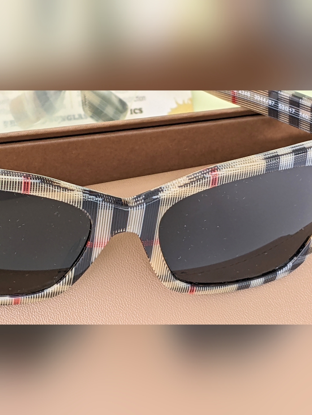 NWT AUTHENTIC BURBERRY 0BE4346 ELSA SUNGLASSES VINTAGE CHECK - Picture 5 of 15